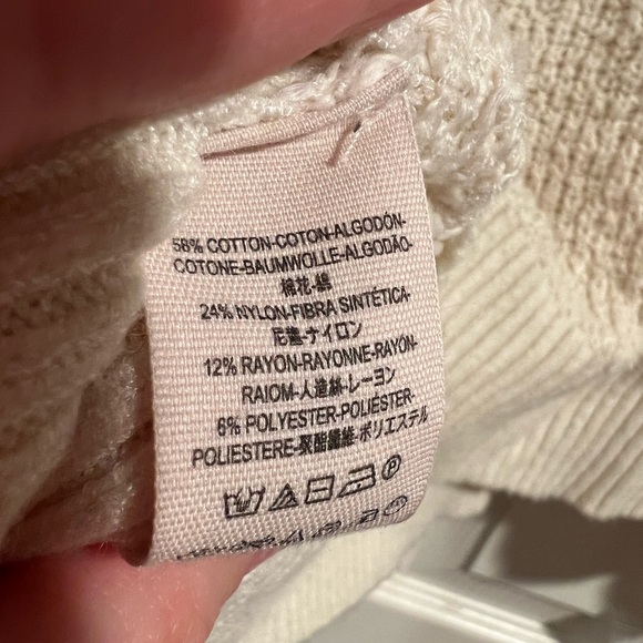 Free People • ivory loose knit cowl neck sweater - Picture 4 of 4